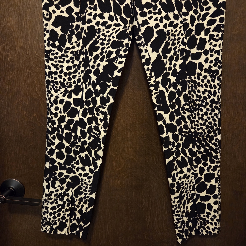 Who What Wear Black & Tan Leopard Print Ankle Pants NWT - Picture 4 of 14